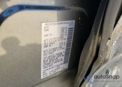 2022 Nissan Pathfinder Sv из США, поврежденный, VIN 5N1DR3BC4NC246180